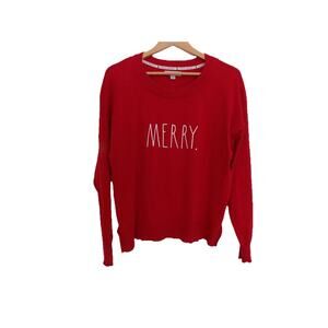 Rae Dunn MERRY Christmas sweater size XL